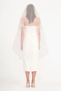 STAUD CUSTOM EMBROIDERED INITIALS VEIL><noscript><img width=