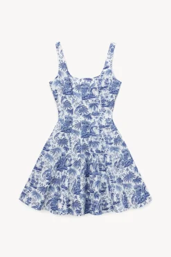 STAUD MINI WELLS DRESS | BLUE TOILE><noscript><img width=
