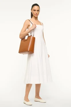 STAUD SHIRLEY LEATHER BAG | SADDLE><noscript><img width=