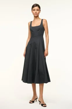 STAUD | WELLS DRESS> Midi Dresses|Dresses