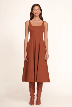 STAUD | WELLS DRESS> Midi Dresses|Dresses