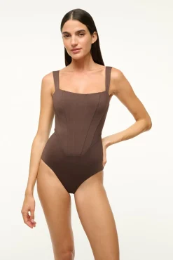 STAUD ADELAIDE ONE PIECE DARK CHOCOLATE> Swim|One Pieces