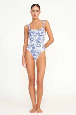 STAUD ADELAIDE ONE PIECE BLUE TOILE> Swim|One Pieces