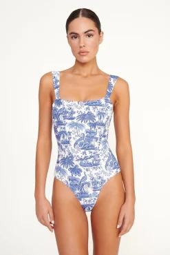 STAUD ADELAIDE ONE PIECE BLUE TOILE><noscript><img width=