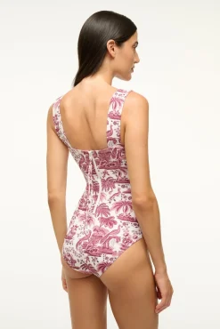 STAUD ADELAIDE ONE PIECE BORDEAUX TOILE><noscript><img width=