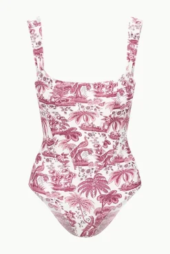 STAUD ADELAIDE ONE PIECE BORDEAUX TOILE><noscript><img width=