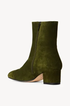 STAUD AIMEE SHORT BOOT OLIVE SUEDE><noscript><img width=