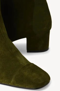 STAUD AIMEE SHORT BOOT OLIVE SUEDE><noscript><img width=