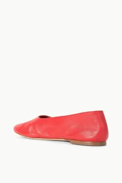 STAUD ALBA BALLET FLAT RED ROSE><noscript><img width=