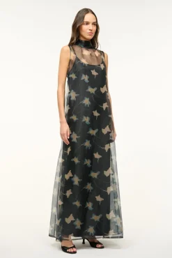 STAUD ALBEE DRESS BOTANICAL SHADOWS> The Evening Edit|Maxi Dresses
