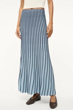 STAUD ALEIDA SKIRT NAVY CLEAR BLUE><noscript><img width=