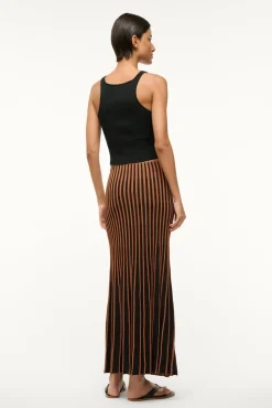 STAUD ALEIDA SKIRT TAN BLACK> Skirts