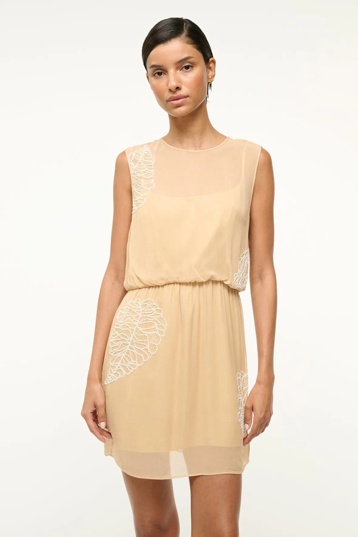 STAUD AMELIE DRESS SANDY PALM> Mini Dresses|Dresses