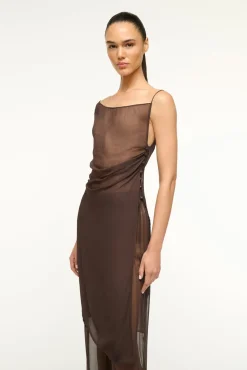STAUD ASTAIRE TOP DARK CHOCOLATE> Tops|The Evening Edit