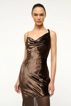 STAUD BEATON DRESS DARK CHOCOLATE> The Evening Edit|Maxi Dresses