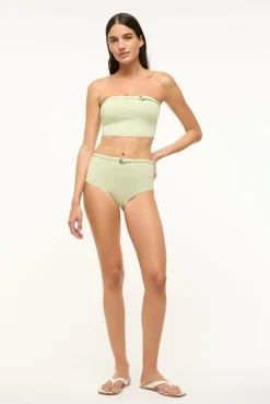 STAUD BELTED WAILEA BIKINI BOTTOM PALE JADE> Swim|Bikinis