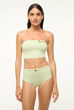 STAUD BELTED WAILEA BIKINI BOTTOM PALE JADE> Swim|Bikinis