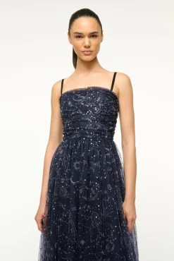 STAUD BETTINA DRESS ZODIAC CONSTELLATION> The Evening Edit|Maxi Dresses