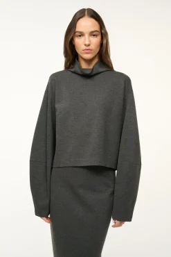 STAUD BINOCHE TOP HEATHER GREY> Tops