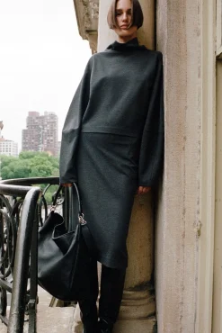 STAUD BINOCHE TOP HEATHER GREY><noscript><img width=