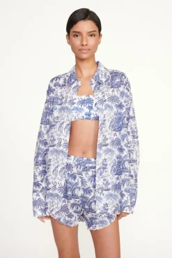 STAUD BOYANA SHORT BLUE TOILE><noscript><img width=