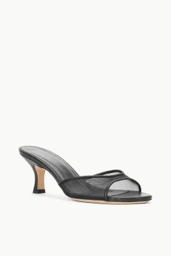 STAUD BRIGITTE MULE BLACK MESH><noscript><img width=