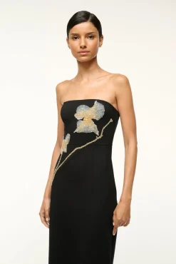 STAUD BROOKE DRESS BOTANICAL SHADOWS> Dresses|The Evening Edit