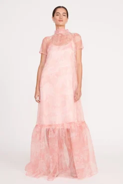 STAUD CALLUNA DRESS CHERRY BLOSSOM IVORY TOILE> The Evening Edit