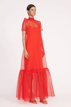 STAUD CALLUNA DRESS RED ROSE><noscript><img width=