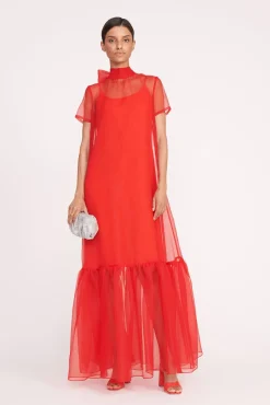 STAUD CALLUNA DRESS RED ROSE><noscript><img width=