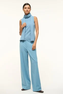 STAUD CANAL TOP SLATE BLUE> Tops