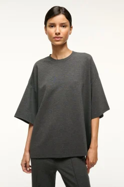 STAUD CAPSULE TOP HEATHER GREY> Tops