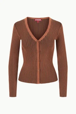 STAUD CARGO SWEATER BLACK TAN><noscript><img width=