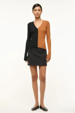STAUD CARGO SWEATER TAN BLACK> Tops|Sweaters