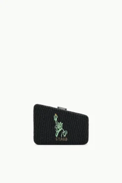 STAUD CARMELLA BEADED CLUTCH NYC SKYLINE><noscript><img width=