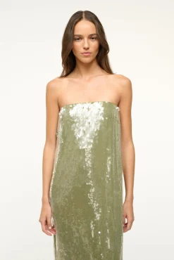 STAUD CASEY DRESS GARDEN MOSS><noscript><img width=