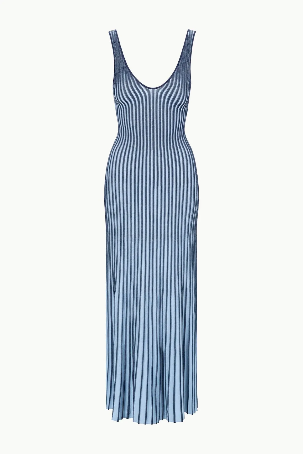 STAUD CLARETTA DRESS NAVY CLEAR BLUE> Knit Dresses|Maxi Dresses