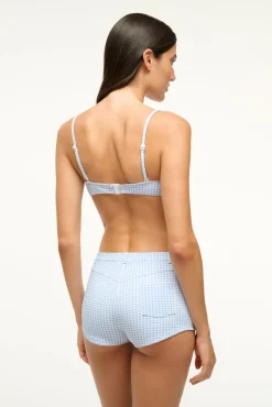 STAUD COD BIKINI BOTTOM SKY MICRO CHECK><noscript><img width=