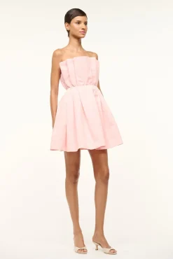 STAUD CORDELIA DRESS POWDER PINK> The Evening Edit