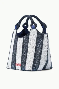 STAUD COTE BEADED BAG BRETON STRIPE><noscript><img width=
