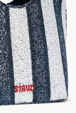 STAUD COTE BEADED BAG BRETON STRIPE><noscript><img width=