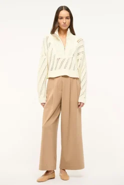 STAUD CROPPED HAMPTON SWEATER> Sweaters