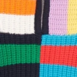 STAUD CROPPED HAMPTON SWEATER CABANA STRIPE MULTI><noscript><img width=
