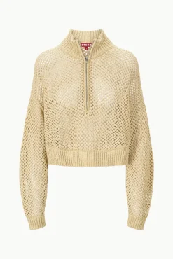 STAUD CROPPED HAMPTON SWEATER><noscript><img width=