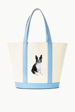 STAUD CUSTOM ALLORA TOTE CREAM BLUE> Custom Handbags|Totes
