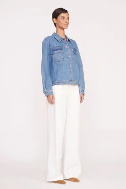 STAUD CUSTOM CLASSIC OVERSIZED RYAN JACKET | MEDIUM WASH><noscript><img width=