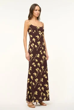 STAUD DINAH DRESS EARTH PRESSED FLORAL> The Evening Edit