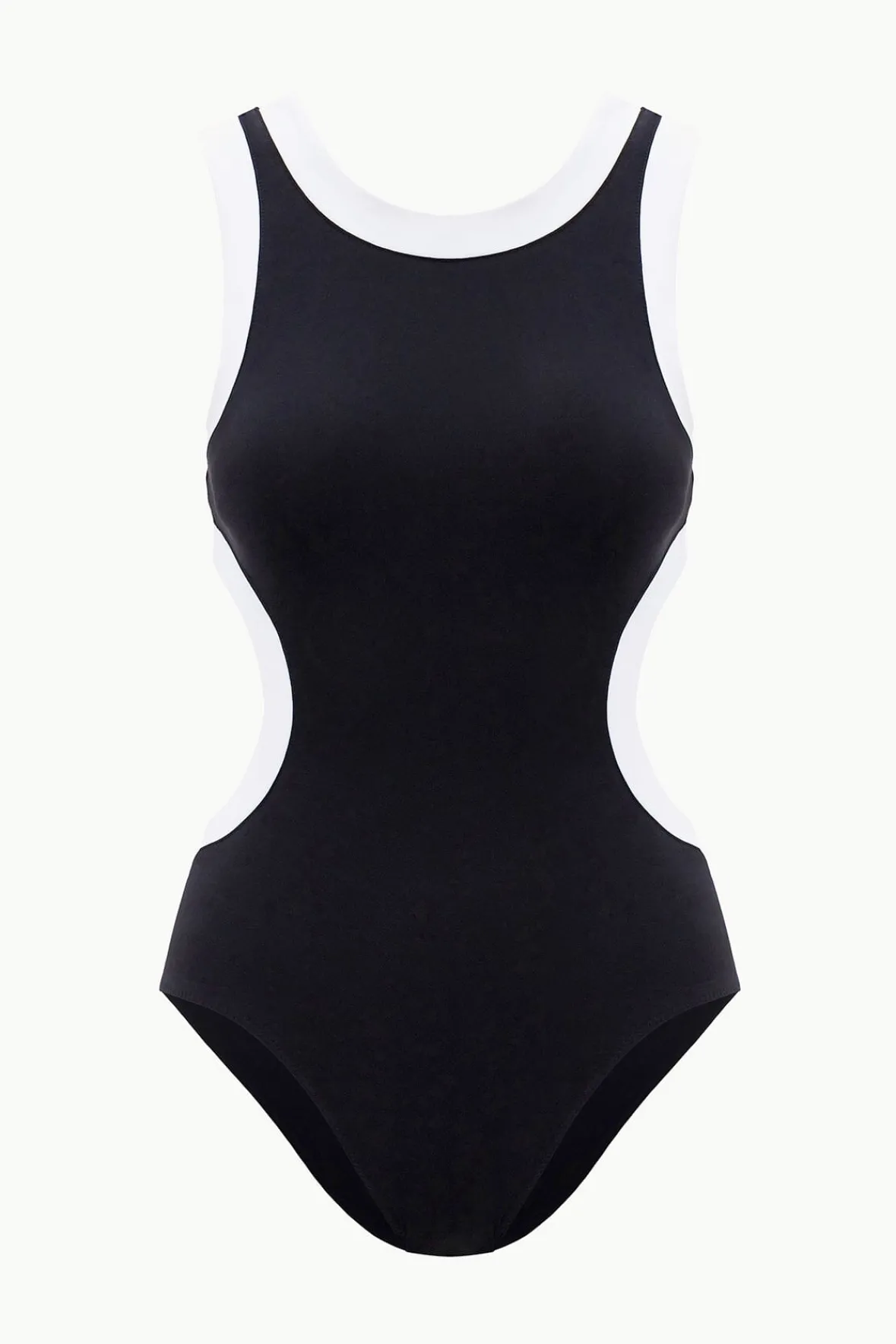 STAUD DOLCE ONE PIECE BLACK WHITE> Swim|One Pieces