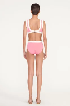 STAUD DOLCE ONE PIECE CORAL PINK WHITE><noscript><img width=