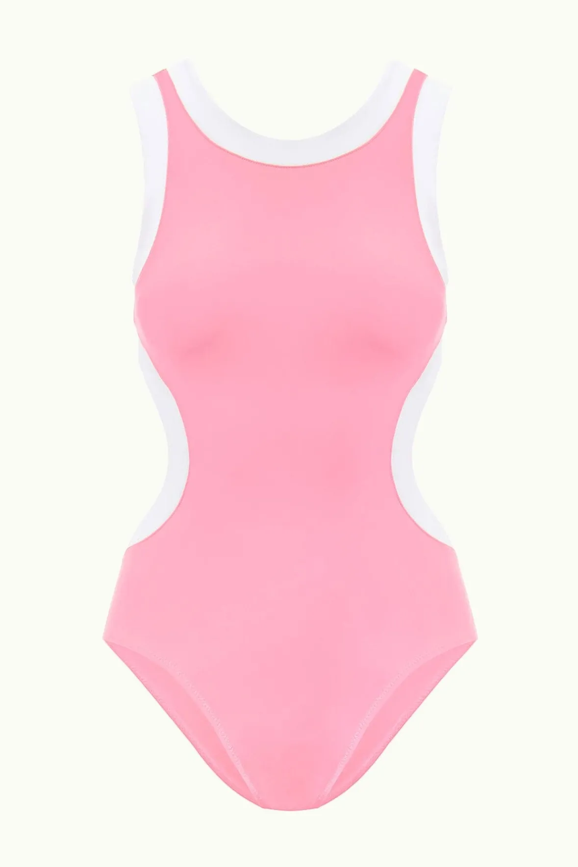 STAUD DOLCE ONE PIECE CORAL PINK WHITE> Swim|One Pieces